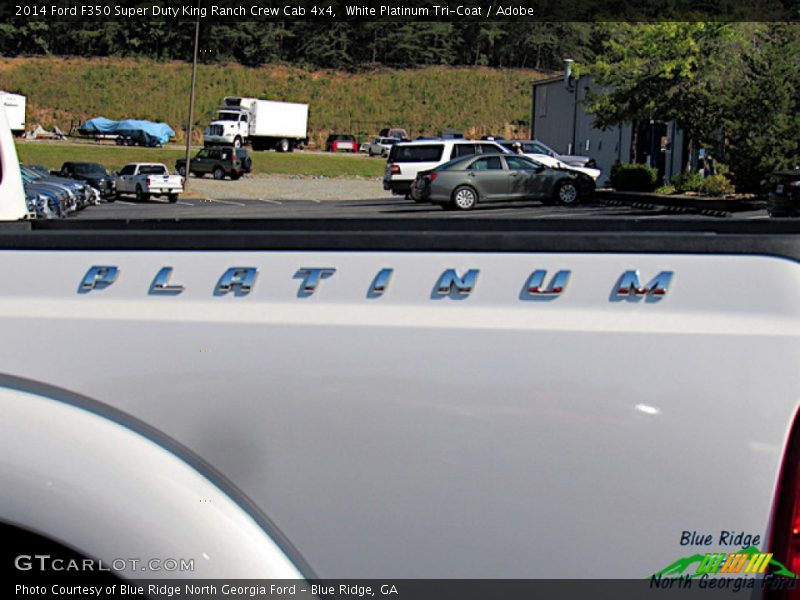 White Platinum Tri-Coat / Adobe 2014 Ford F350 Super Duty King Ranch Crew Cab 4x4