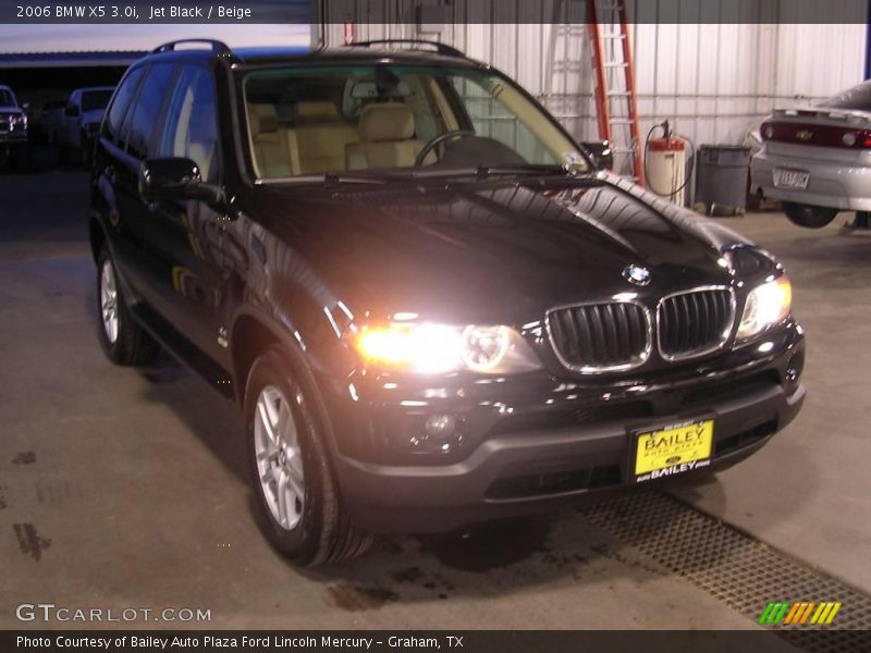 Jet Black / Beige 2006 BMW X5 3.0i