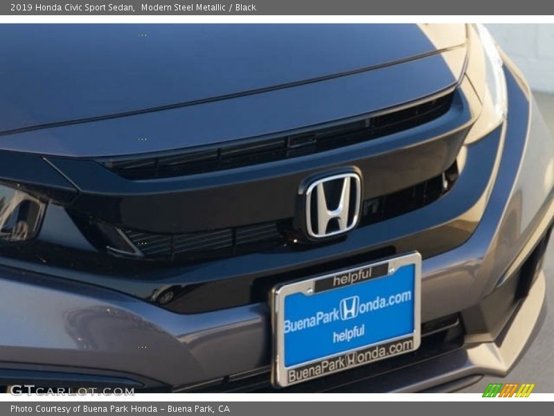 Modern Steel Metallic / Black 2019 Honda Civic Sport Sedan