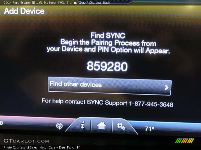 Sterling Gray / Charcoal Black 2014 Ford Escape SE 1.6L EcoBoost 4WD