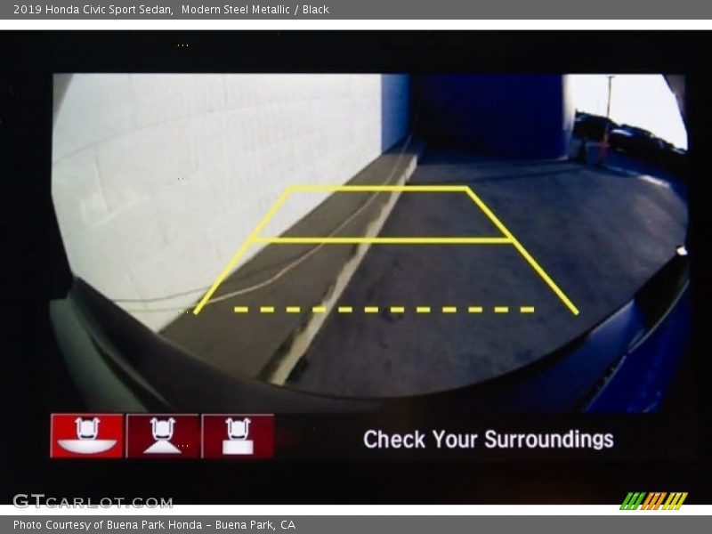 Modern Steel Metallic / Black 2019 Honda Civic Sport Sedan