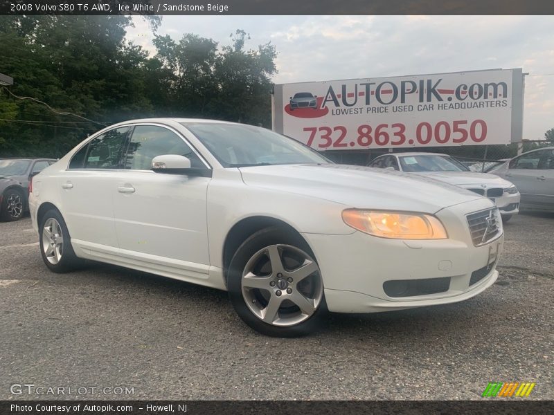 Ice White / Sandstone Beige 2008 Volvo S80 T6 AWD