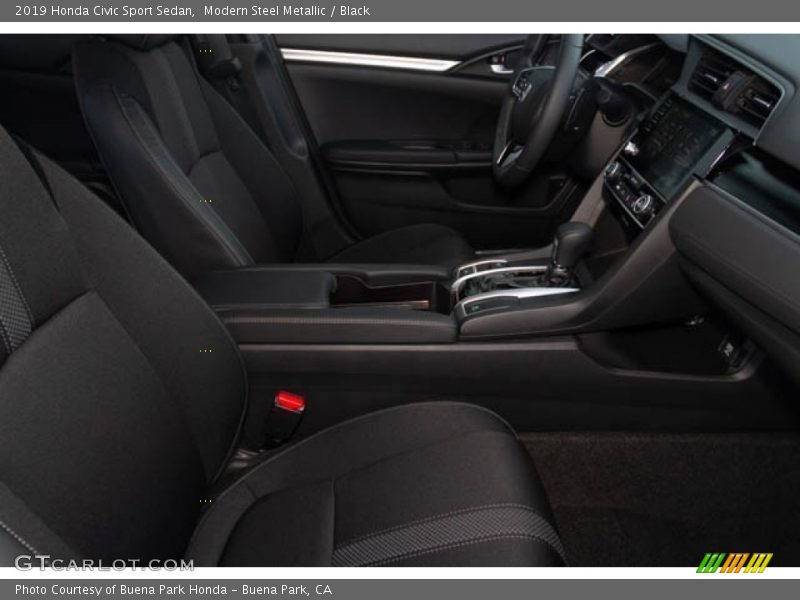 Modern Steel Metallic / Black 2019 Honda Civic Sport Sedan