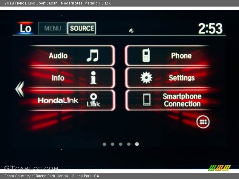 Modern Steel Metallic / Black 2019 Honda Civic Sport Sedan