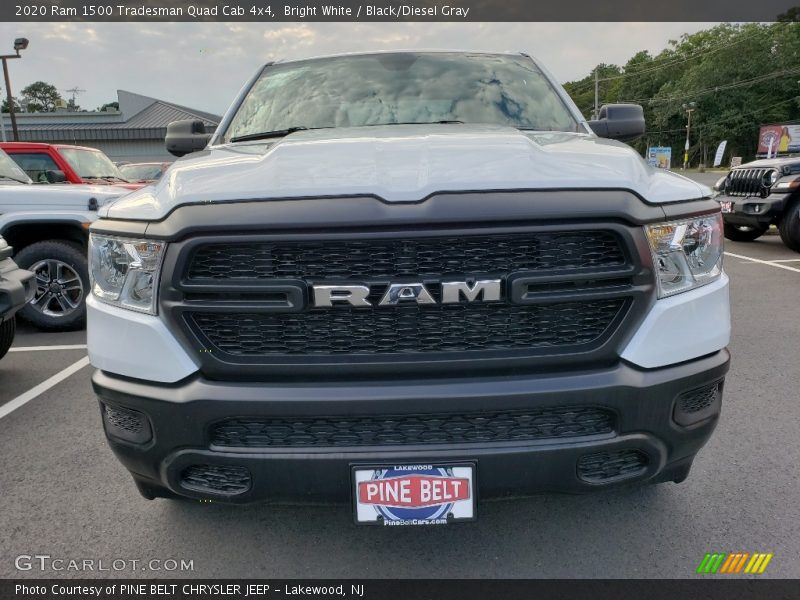 Bright White / Black/Diesel Gray 2020 Ram 1500 Tradesman Quad Cab 4x4
