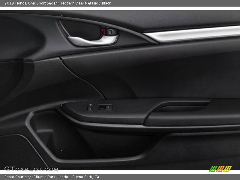 Modern Steel Metallic / Black 2019 Honda Civic Sport Sedan