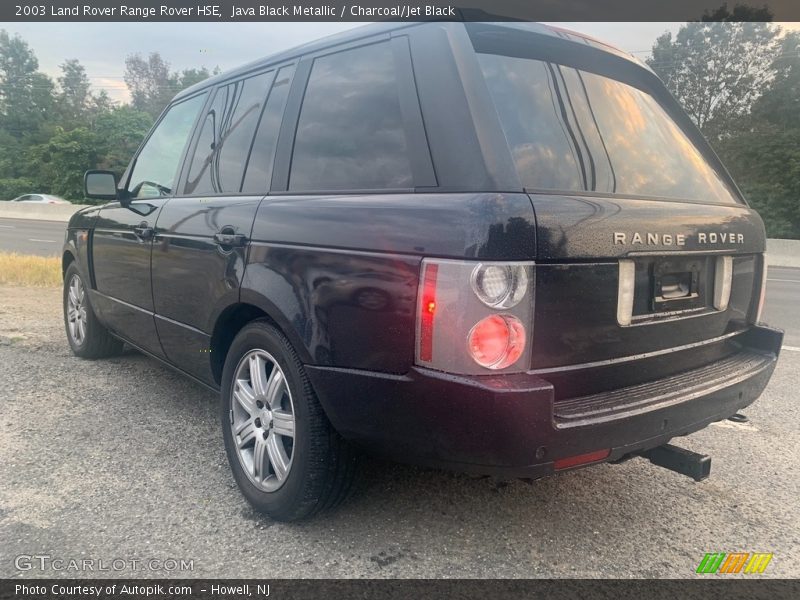 Java Black Metallic / Charcoal/Jet Black 2003 Land Rover Range Rover HSE