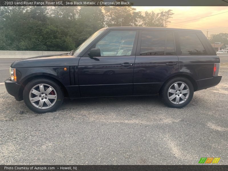 Java Black Metallic / Charcoal/Jet Black 2003 Land Rover Range Rover HSE