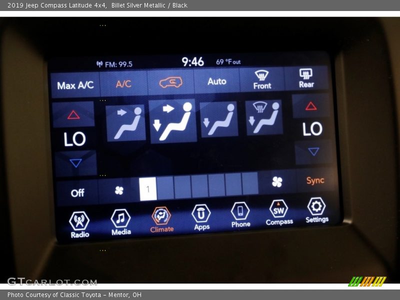 Billet Silver Metallic / Black 2019 Jeep Compass Latitude 4x4