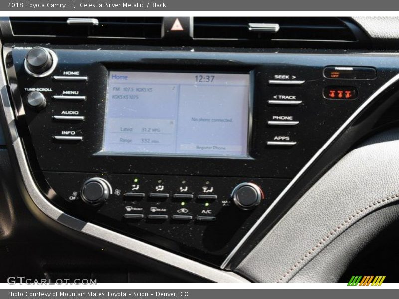 Celestial Silver Metallic / Black 2018 Toyota Camry LE