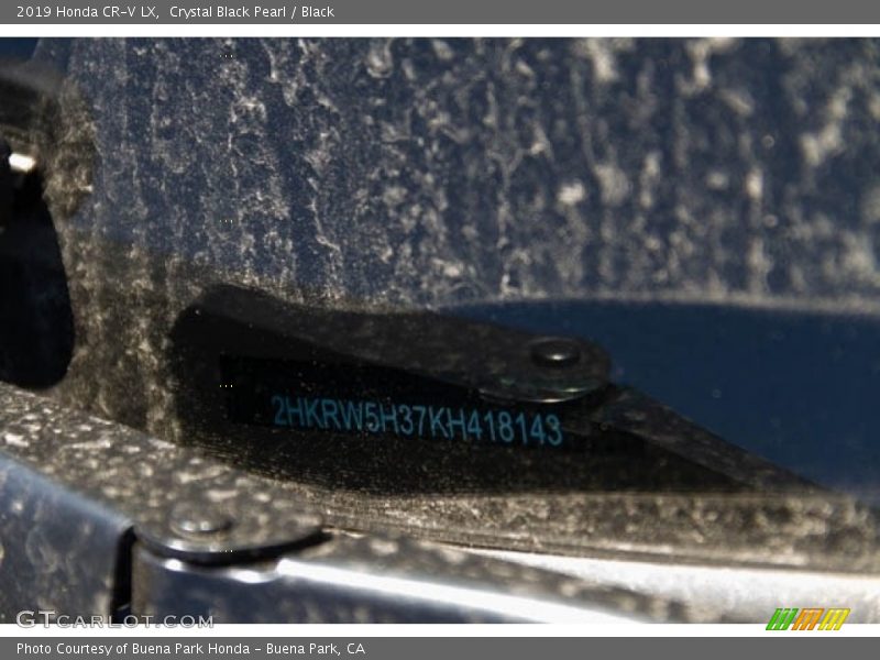 Crystal Black Pearl / Black 2019 Honda CR-V LX