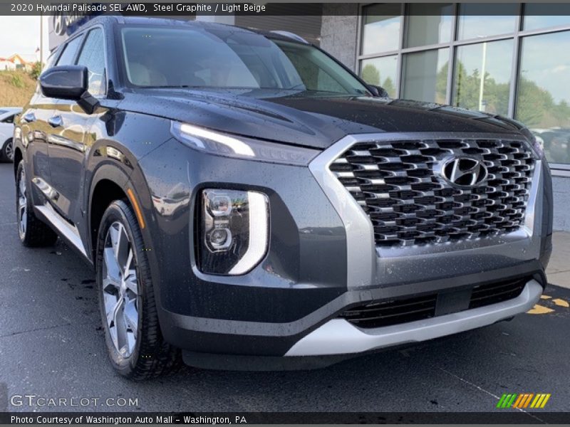 Steel Graphite / Light Beige 2020 Hyundai Palisade SEL AWD