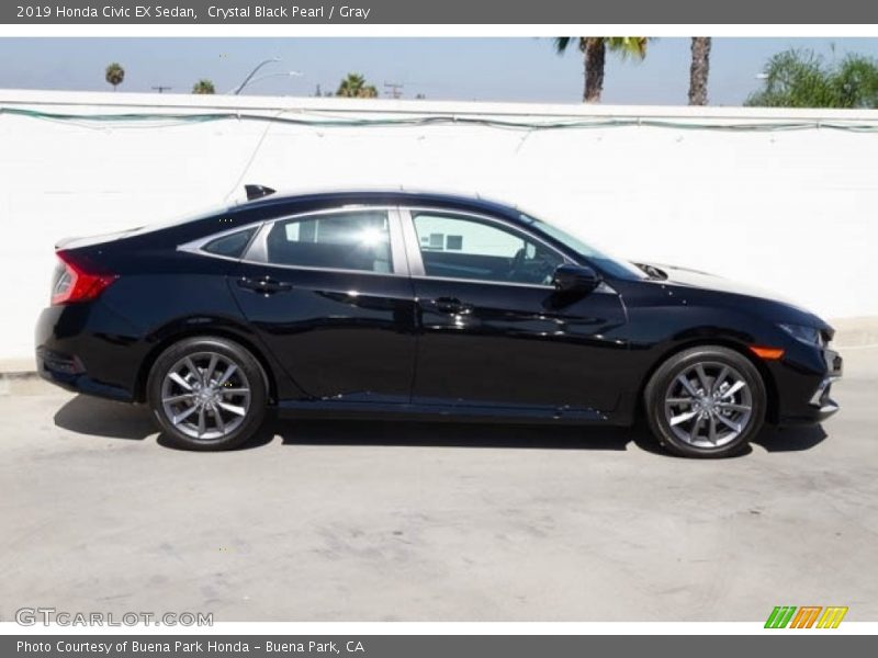 Crystal Black Pearl / Gray 2019 Honda Civic EX Sedan
