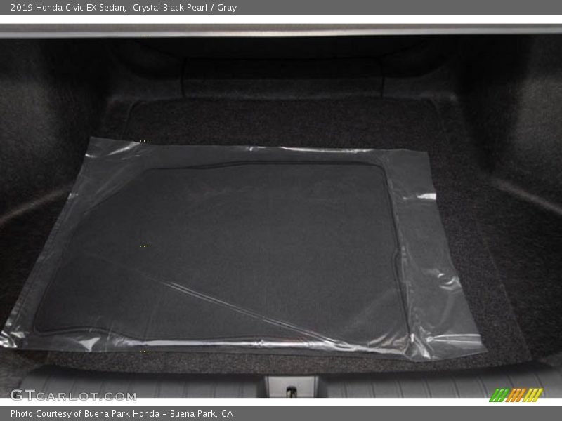 Crystal Black Pearl / Gray 2019 Honda Civic EX Sedan