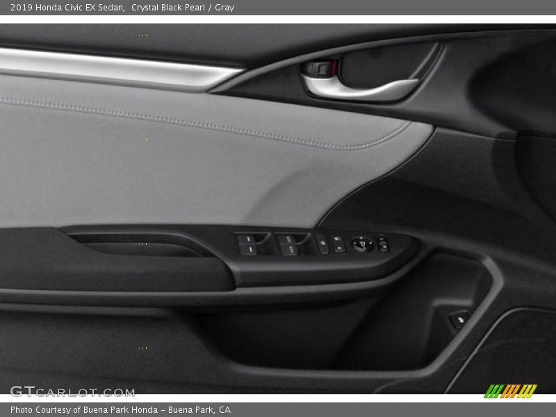 Crystal Black Pearl / Gray 2019 Honda Civic EX Sedan