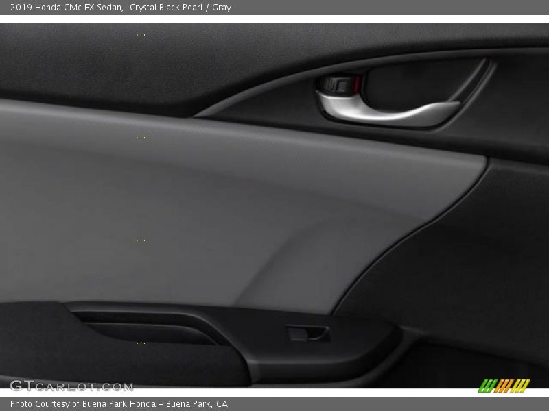 Crystal Black Pearl / Gray 2019 Honda Civic EX Sedan