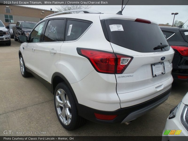 White Platinum / Chromite Gray/Charcoal Black 2019 Ford Escape Titanium