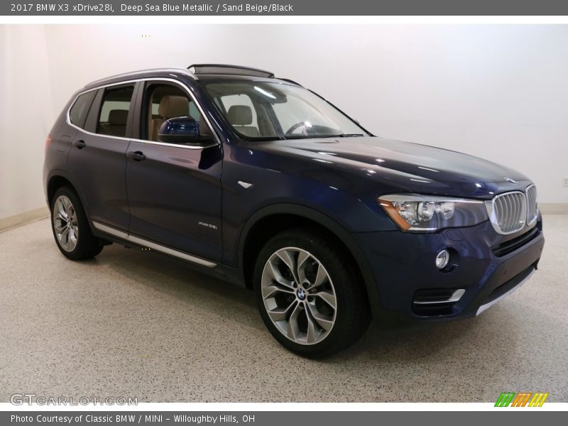 Deep Sea Blue Metallic / Sand Beige/Black 2017 BMW X3 xDrive28i