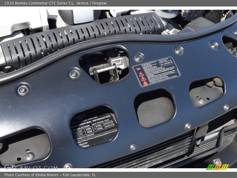 Info Tag of 2010 Continental GTC Series 51