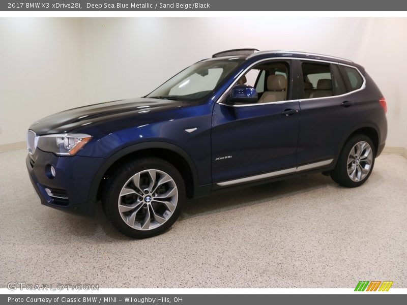 Deep Sea Blue Metallic / Sand Beige/Black 2017 BMW X3 xDrive28i