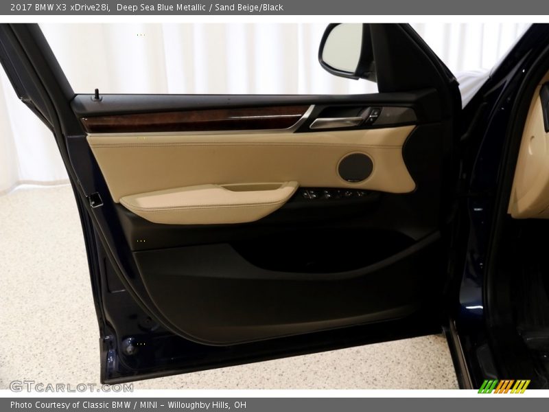 Deep Sea Blue Metallic / Sand Beige/Black 2017 BMW X3 xDrive28i