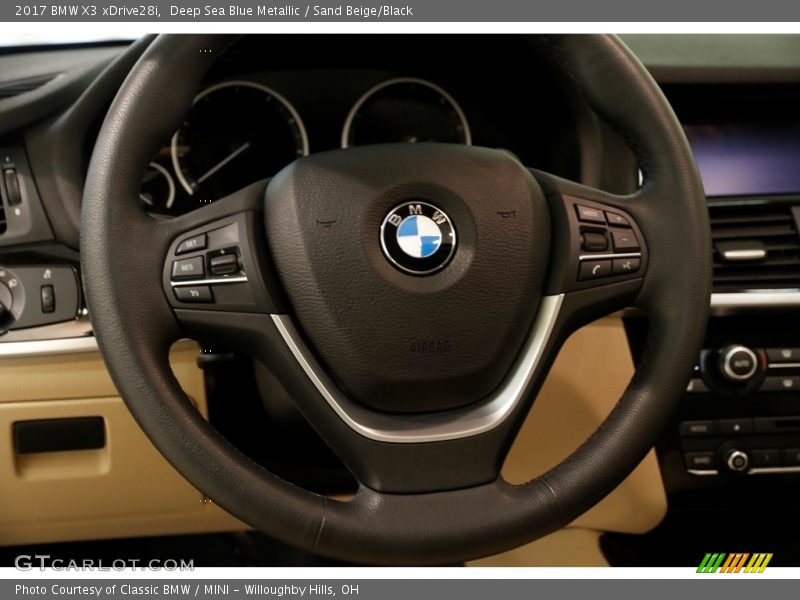 Deep Sea Blue Metallic / Sand Beige/Black 2017 BMW X3 xDrive28i
