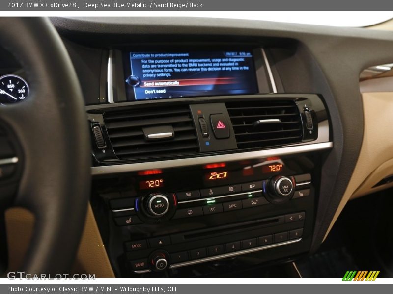 Deep Sea Blue Metallic / Sand Beige/Black 2017 BMW X3 xDrive28i