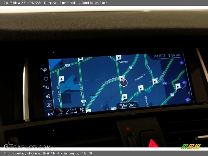 Deep Sea Blue Metallic / Sand Beige/Black 2017 BMW X3 xDrive28i