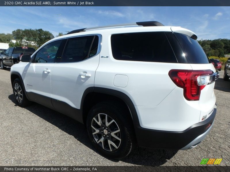 Summit White / Jet Black 2020 GMC Acadia SLE AWD