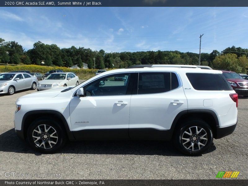 Summit White / Jet Black 2020 GMC Acadia SLE AWD