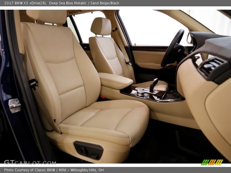 Deep Sea Blue Metallic / Sand Beige/Black 2017 BMW X3 xDrive28i