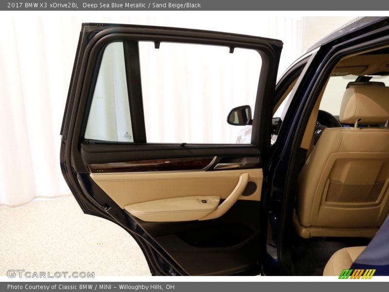 Deep Sea Blue Metallic / Sand Beige/Black 2017 BMW X3 xDrive28i