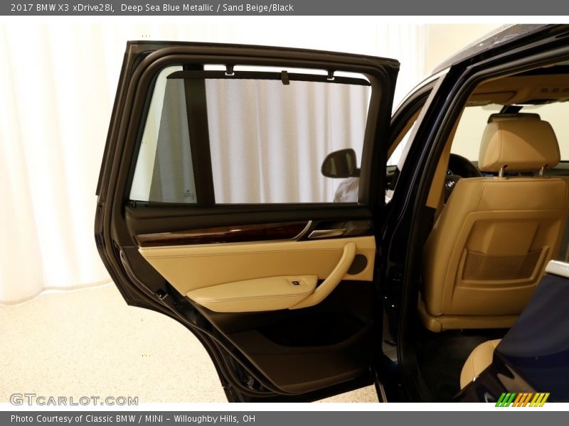 Deep Sea Blue Metallic / Sand Beige/Black 2017 BMW X3 xDrive28i
