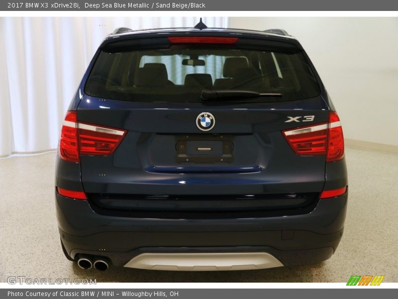 Deep Sea Blue Metallic / Sand Beige/Black 2017 BMW X3 xDrive28i