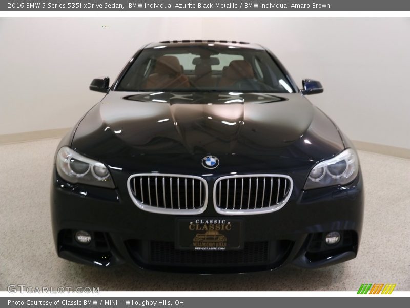 BMW Individual Azurite Black Metallic / BMW Individual Amaro Brown 2016 BMW 5 Series 535i xDrive Sedan