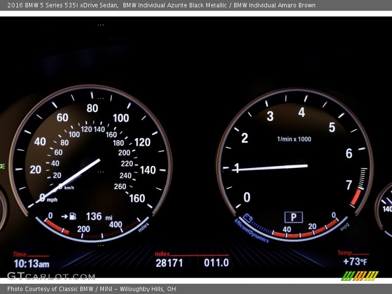  2016 5 Series 535i xDrive Sedan 535i xDrive Sedan Gauges