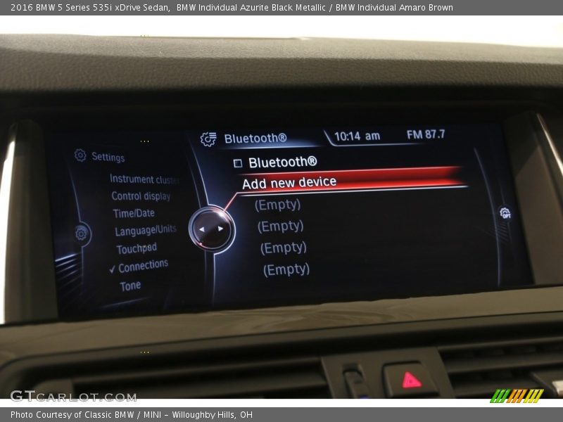 BMW Individual Azurite Black Metallic / BMW Individual Amaro Brown 2016 BMW 5 Series 535i xDrive Sedan