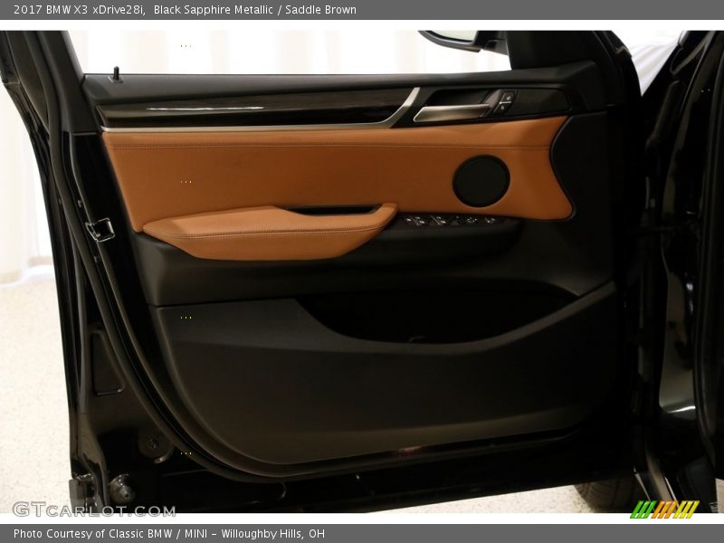 Black Sapphire Metallic / Saddle Brown 2017 BMW X3 xDrive28i