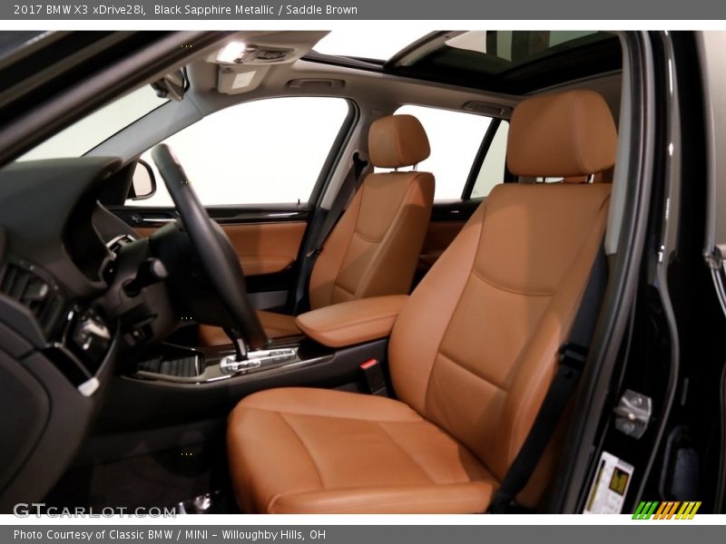 Black Sapphire Metallic / Saddle Brown 2017 BMW X3 xDrive28i