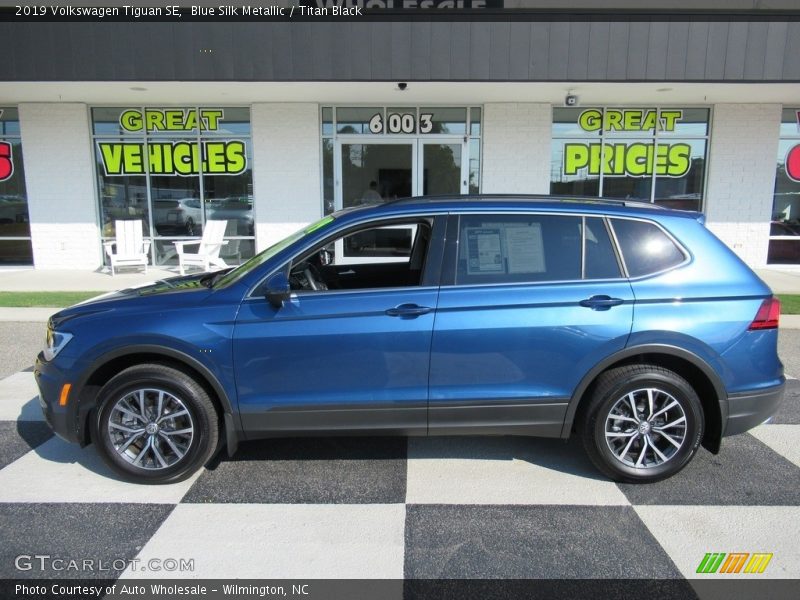 Blue Silk Metallic / Titan Black 2019 Volkswagen Tiguan SE