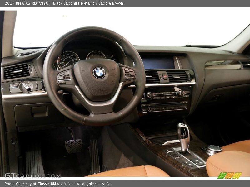 Black Sapphire Metallic / Saddle Brown 2017 BMW X3 xDrive28i