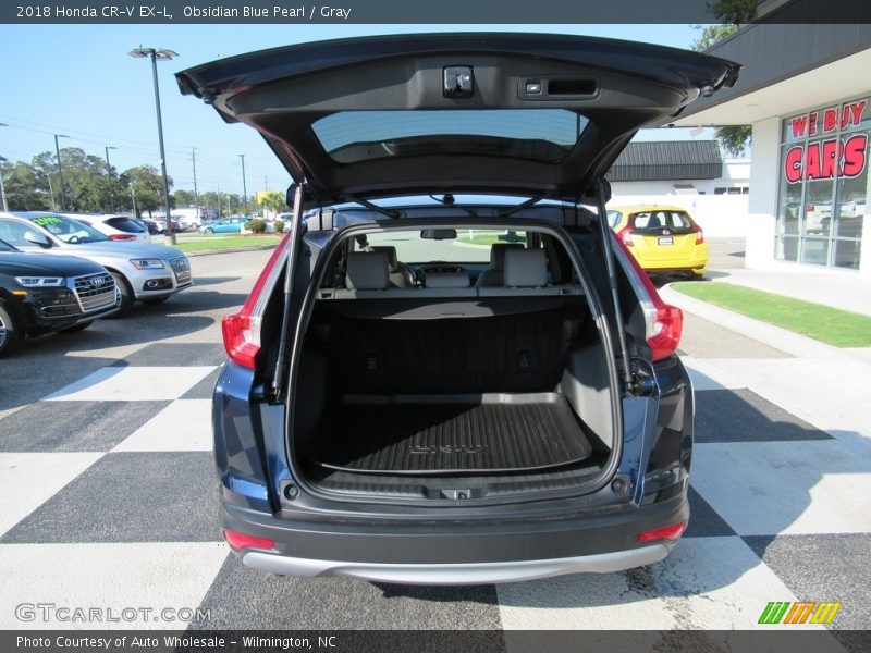 Obsidian Blue Pearl / Gray 2018 Honda CR-V EX-L