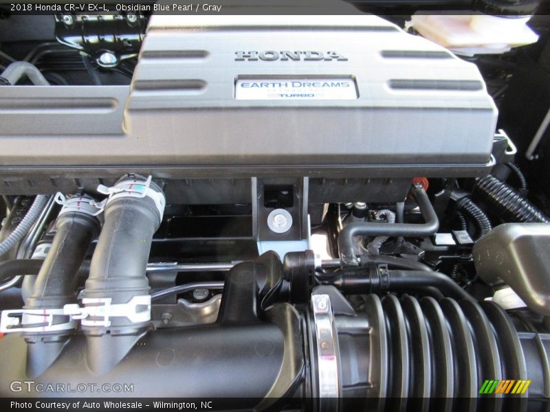 Obsidian Blue Pearl / Gray 2018 Honda CR-V EX-L