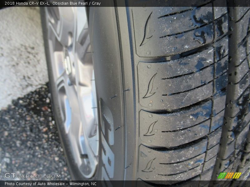 Obsidian Blue Pearl / Gray 2018 Honda CR-V EX-L