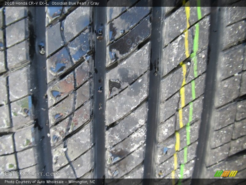 Obsidian Blue Pearl / Gray 2018 Honda CR-V EX-L