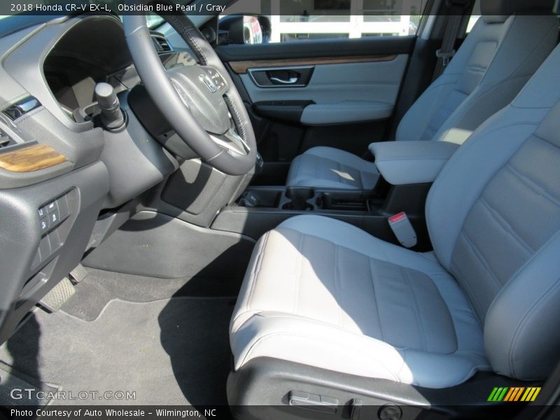 Obsidian Blue Pearl / Gray 2018 Honda CR-V EX-L