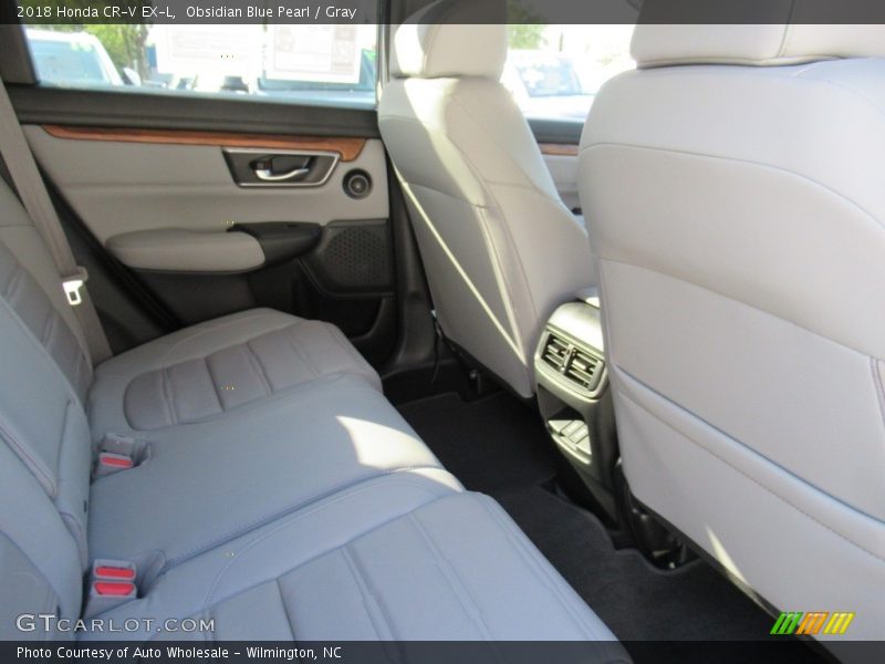 Obsidian Blue Pearl / Gray 2018 Honda CR-V EX-L