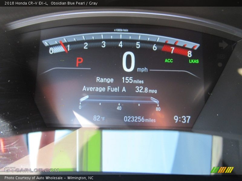 Obsidian Blue Pearl / Gray 2018 Honda CR-V EX-L