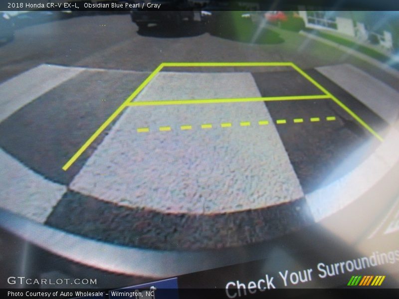 Obsidian Blue Pearl / Gray 2018 Honda CR-V EX-L