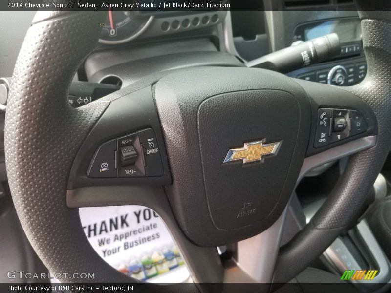 Ashen Gray Metallic / Jet Black/Dark Titanium 2014 Chevrolet Sonic LT Sedan